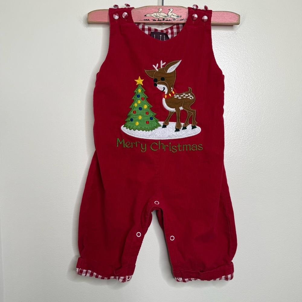 Lil Cactus Merry Christmas One Piece Outfit Infant Size 6-12 months Red Gingham